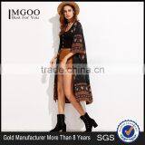Women Custom Digital Print Flower Print Three Quarter Length Sleeve Kimono Loose Beachwear thumbnail-1