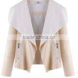 Zm50328b Europe New Modle Lady Coats Lapel Loose Women Leather Jacket thumbnail-3