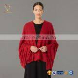 Red Cashmere Scarf Wrap Solid Colored Shawl Wraps thumbnail-1