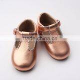 Leather Baby Shoe Beauty Girls Rubber T-bar Shoes Kids Factory thumbnail-2