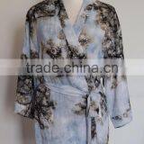 SALE White Bridesmaids Robe Sets | Kimono Crossover Robes Spa Wrap Perfect Bridesmaids Gift 0864 thumbnail-1