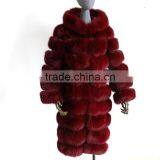 Myfur European Style Top Selling Real Fox Fur Products Cheap Women Knee Length Winter Coat thumbnail-1