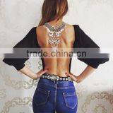 Runwaylover 5133 Ladies Sexy See-through Backless Sexy Bodysuit thumbnail-2