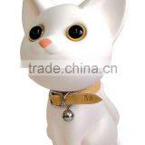 R1910H Black and White Kitten Piggy Bank Creative Ornaments Vinyl Doll for Christmas thumbnail-1