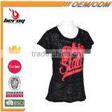Custom Printing Short Sleeve Chevron Print Woman Shirt and Tops for Wholesale thumbnail-2