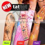 Flash Adult Temporary Tattoo Multi Color Metal Body Tattoos Sticker thumbnail-3