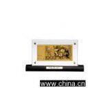 Germany Gold Banknote Wooden Base thumbnail-1