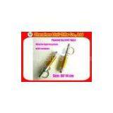 OEM Various Color Aluminium Alloy Logo Print Metal Led Keychain Flashlights With Whistle