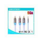 2.5mm Male to 3RCA Male Aux Audio Video Cables High End Custom Audio Cables High Speed