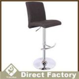 Swivel Adjustable Fabric Bar Stools With Back