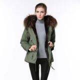Most Popular Fashion Women Big Fur Collar Jacket in High Quality thumbnail-3