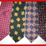 Gold Double-brushed Mens Jacquard Neckties Knit Handmade