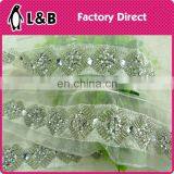 2015 Fashion Crystal Applique Rhinestone Appliques Trimming for Wedding Dress