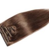 Grade 6A Brown Synthetic Hair Extensions 24 Inch No Damage Bouncy And Soft