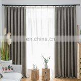 Wholesale Simple Design Style Polyester Linen Blackout Window Fabric Curtain For Living Room thumbnail-6