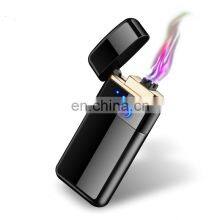 Rechargeable Morden Luxury Cigarette Red Flame Electric Dual Arc USB Lighter With LED Charging Indication thumbnail-3
