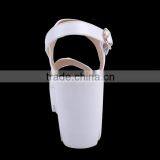 Comfortable White Latest Fashion Beautiful Chunky Heel Sandals 2016 thumbnail-5