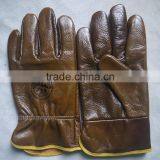 Cow Funiture Leather Gloves, Safety Working Leather Gloves for Workers thumbnail-1