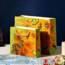 SQUARE BOTTOM, Custom Logo Kraft Paper Bag, White Kraft Paper Shopping Bag, Luxury Printed Packaging Paper Gift Bag thumbnail-5