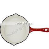 Two Pot Mouth Lightening Red Cast Iron Non-stick Fajita Pan