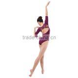Dansgirl Short Sleeve Sexy Lace Open Back Women Ballet and Gymnastics Leotard thumbnail-5