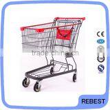 Metal Shopping Cart With Brakes