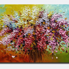 DIY Hand-painted Oil Painting Rose Oil Painting Home Decoration thumbnail-2