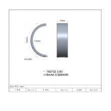Ultra Thin Small Curved Rechargeable Lithium Polymer Battery Customized for Smart Wearable Technology thumbnail-3