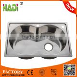 foshan Big single bowl stainless steel kitchen sink HD7245A