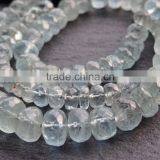 Aquamarine Rondelles Faceted thumbnail-2