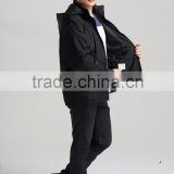 men classic battery heated winter coats without hood long jacket by china supplier