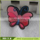 china custom 3d soft pvc fridge magnets with cute butterfly tourist customized souvenir