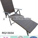 Outdoor Furniture Rattan Sun Loungers PE Rattan Steel Frame