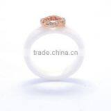 2015 Latest Fashion Design High Quality Ceramic Four Leaf Clover Rings thumbnail-2