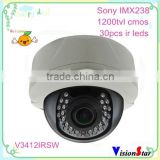 IR day night vision vandalproof small surveillance 1200tvl dome cctv camera