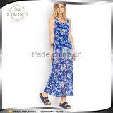 High Quality Printed Halter Long Dresses Women Fashion Style