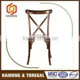 Gold Supplier Promotional Sale Beauty Stacking Wooden Cross Back Chair thumbnail-3