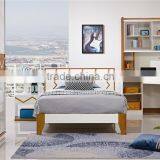 Modern Wooden Shining White Eco Friendly Single Bedroom Set Furniture/chilldrenn Bedroom Furniture Set thumbnail-1