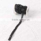 Black Color Resin Diamond Hot Fix Rhinestone Chain/belt For Wedding Dress thumbnail-2