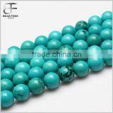 Natural Green Turquoise Gemstone Gem Round Loose Beads Strand for Jewelry Making