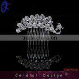 Fashion Tiara Crown Rhinestone Alloy Hair Comb Accessories thumbnail-1