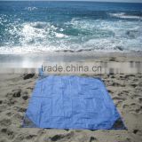 Sand proof Beach pocket blanket camping picnic waterproof outdoor blanket with stake