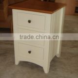 Wooden 3 drawer bedside table bedroom furniture