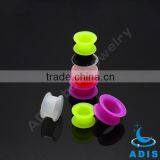 Fashion Body Jewelry Wholesale Silicone Thick Double Flared Plug