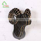 Wood Argali Animal Head 3D Wall Home Hotel Lobby Wall Decor thumbnail-6