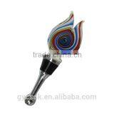 Flame Shaped Colorful Murano Glass Wine Bottle Stopper thumbnail-6