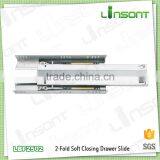 China Furniture 2-fold Undermount Soft Close Furniture Sliders Kitchen Accessories Drawer Slide