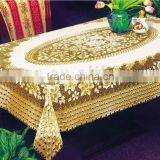 Golden PVC Tablecloth ZT-378A2 137X182CM
