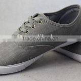 Cheap Price Grey Chambrey Upper Men Sneakers Comfort Lace up Style Man Casual Canvas Shoe Vulcanized Shoes thumbnail-2