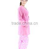 Kevince Women Polar Fleece Pyjamas Set Pajama Pink Mouse 1000pcs up OEM Factory Directly thumbnail-2